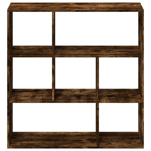 Bogreol/rumdeler 102x29x103,5 cm konstrueret træ røget eg