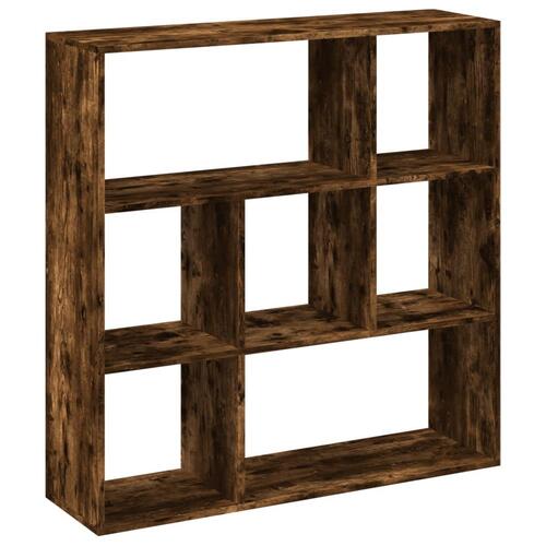 Bogreol/rumdeler 102x29x103,5 cm konstrueret træ røget eg