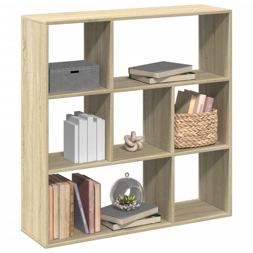 Bogreol/rumdeler 102x29x103,5 cm konstrueret træ sonoma-eg