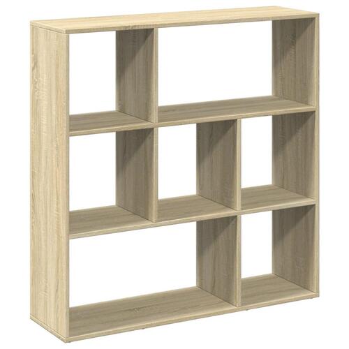 Bogreol/rumdeler 102x29x103,5 cm konstrueret træ sonoma-eg
