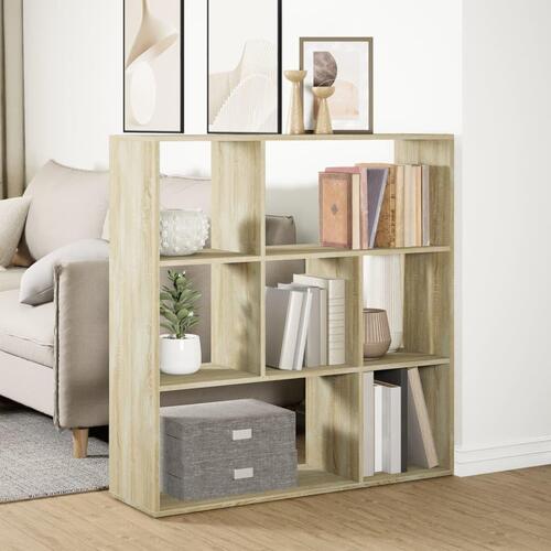 Bogreol/rumdeler 102x29x103,5 cm konstrueret træ sonoma-eg