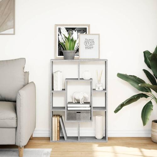 Bogreol 63x20x90 cm konstrueret træ grå sonoma-eg
