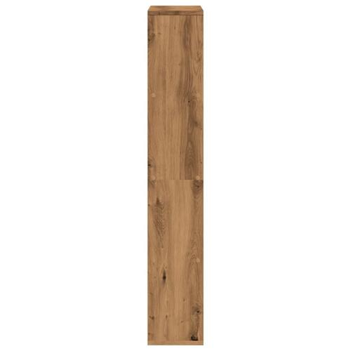 Bogreol 60x20x120 cm konstrueret træ egetræsfarvet