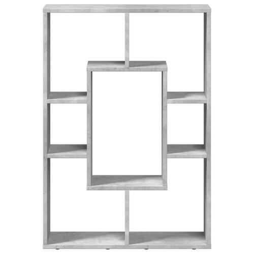 Bogreol 63x20x90 cm konstrueret træ betongrå