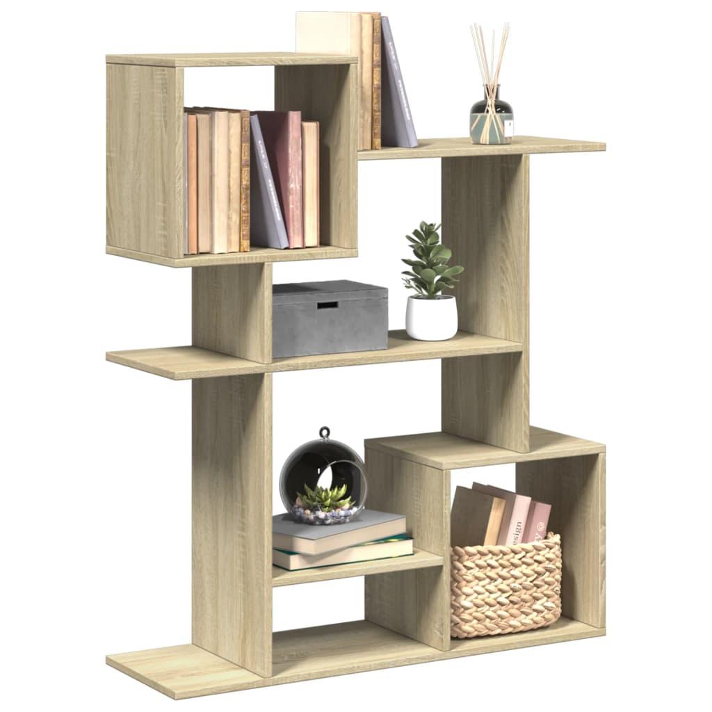 Bogreol/rumdeler 92x29x112 cm konstrueret træ sonoma-eg