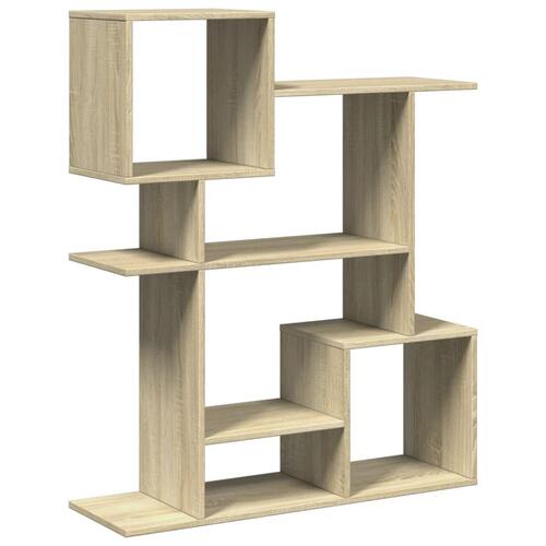 Bogreol/rumdeler 92x29x112 cm konstrueret træ sonoma-eg