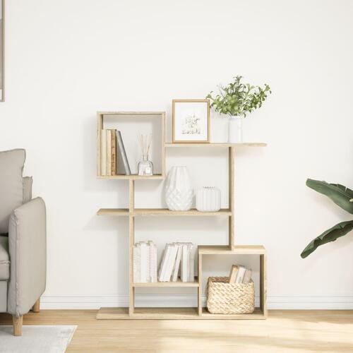Bogreol/rumdeler 92x29x112 cm konstrueret træ sonoma-eg