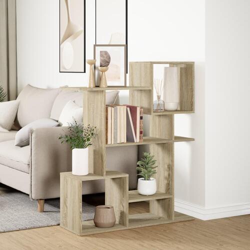 Bogreol/rumdeler 92x29x112 cm konstrueret træ sonoma-eg