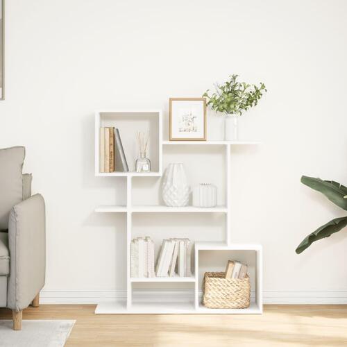Bogreol/rumdeler 92x29x112 cm konstrueret træ hvid