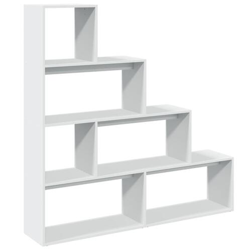 Bogreol/rumdeler 143,5x29x143,5 cm konstrueret træ hvid