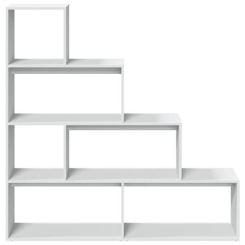Bogreol/rumdeler 143,5x29x143,5 cm konstrueret træ hvid