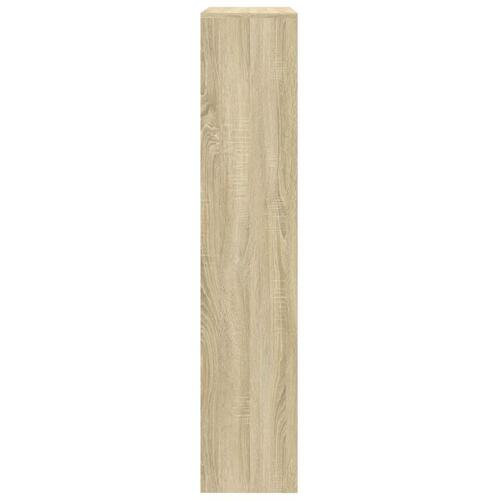 Bogreol/rumdeler 143,5x29x143,5 cm konstrueret træ sonoma-eg
