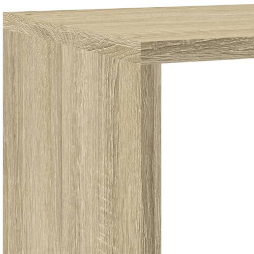 Bogreol/rumdeler 143,5x29x143,5 cm konstrueret træ sonoma-eg