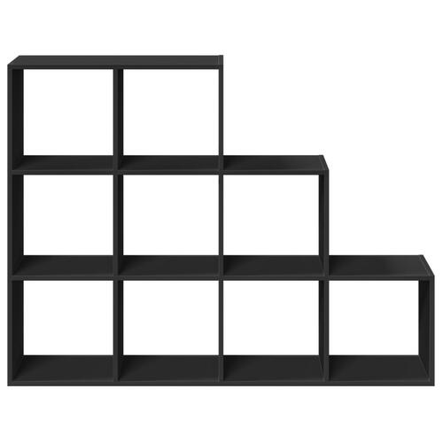 Bogreol/rumdeler 137,5x29x103,5 cm konstrueret træ sort