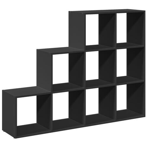 Bogreol/rumdeler 137,5x29x103,5 cm konstrueret træ sort
