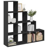 Bogreol/rumdeler 131,5x29x131,5 cm konstrueret træ sort