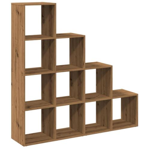Bogreol/rumdeler 131,5x29x131,5 cm konstrueret træ kunsteg