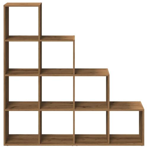 Bogreol/rumdeler 131,5x29x131,5 cm konstrueret træ kunsteg