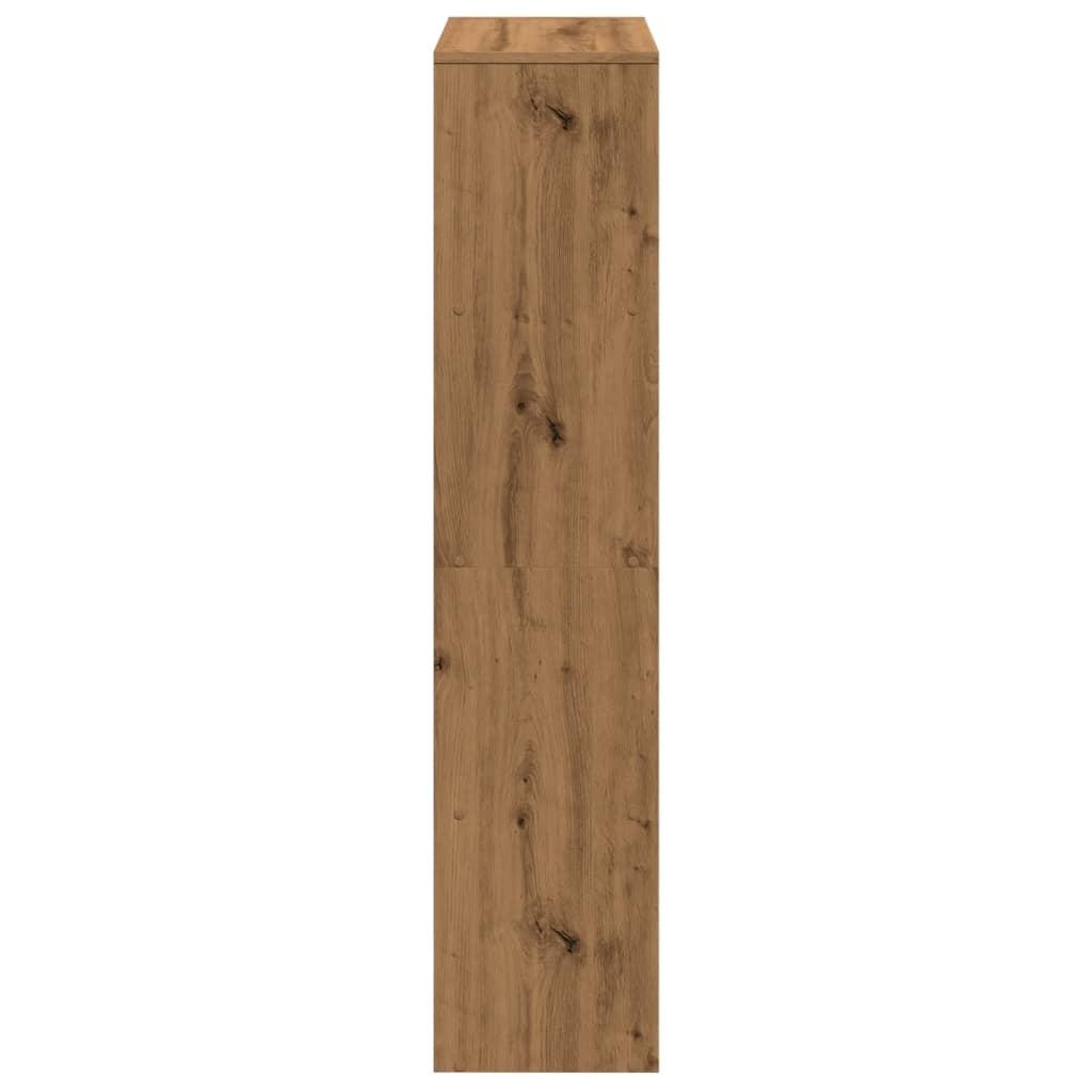 Bogreol/rumdeler 131,5x29x131,5 cm konstrueret træ kunsteg