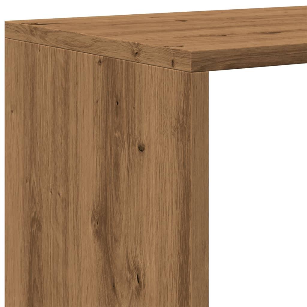 Bogreol/rumdeler 131,5x29x131,5 cm konstrueret træ kunsteg