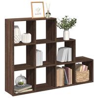 Bogreol/rumdeler 137,5x29x103,5 cm konstrueret træ brun eg