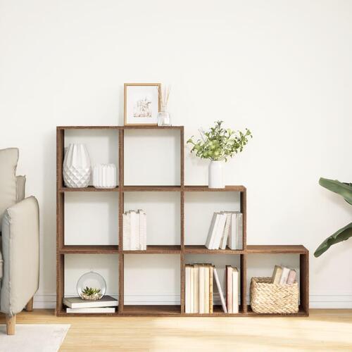 Bogreol/rumdeler 137,5x29x103,5 cm konstrueret træ brun eg
