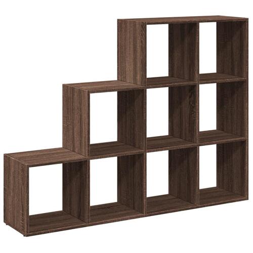 Bogreol/rumdeler 137,5x29x103,5 cm konstrueret træ brun eg