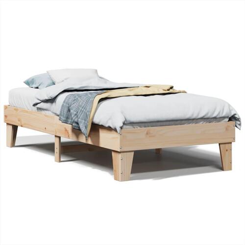 Sengeramme uden madras 100x200 cm massivt fyrretræ