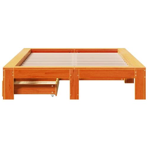 Sengeramme uden madras 120x190 cm massivt fyrretræ gyldenbrun