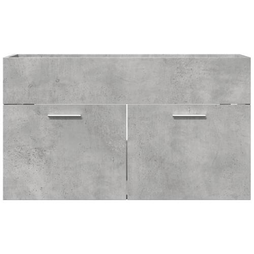 Skab til håndvask 80x38,5x46 cm konstrueret træ betongrå