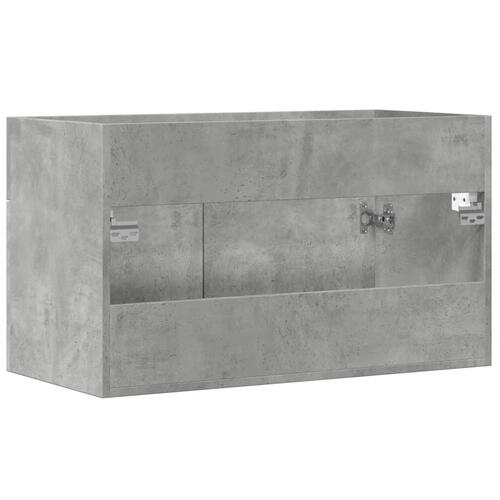 Skab til håndvask 80x38,5x46 cm konstrueret træ betongrå