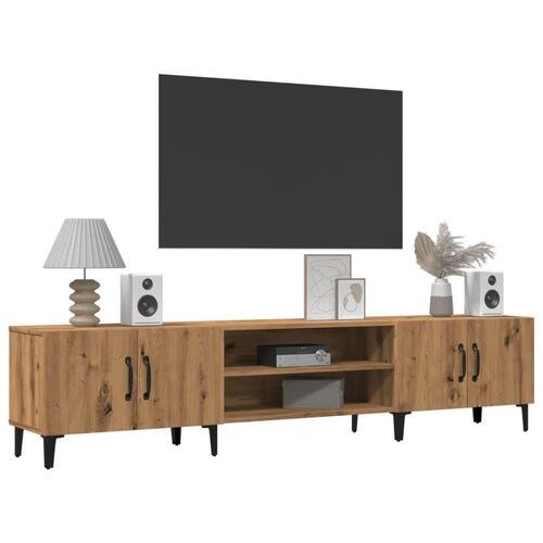 Tv-bord 180x31,5x40 cm konstrueret træ gammelt trælook