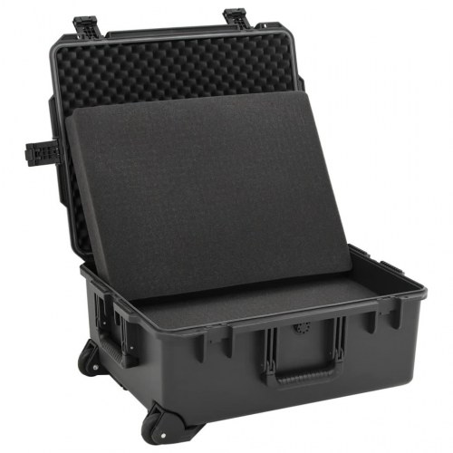 Flightcase med skumindsats 62,5 x 50 x 28,5 cm - sort