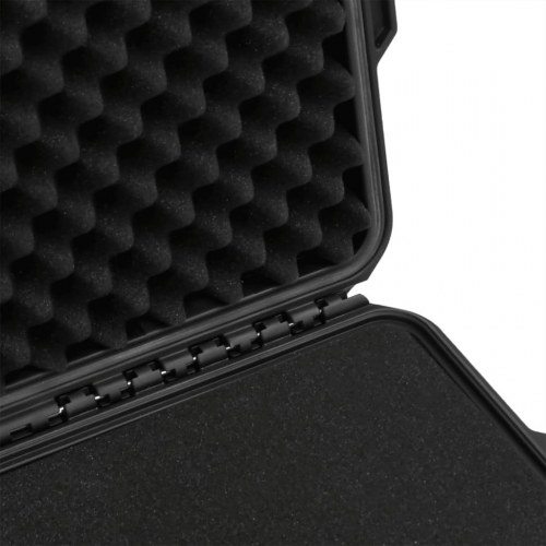 Flightcase med skumindsats 62,5 x 50 x 28,5 cm - sort