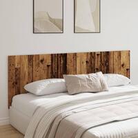 Sengegærde 240x1,5x80 cm konstrueret træ gammelt træ-look