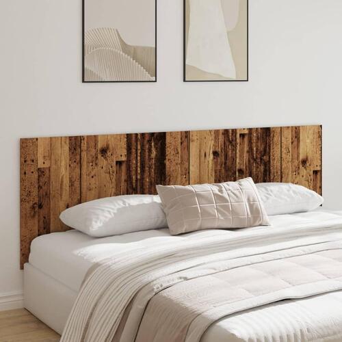 Sengegærde 240x1,5x80 cm konstrueret træ gammelt træ-look