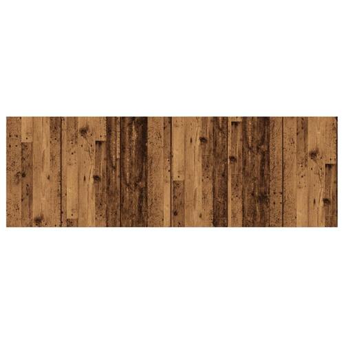 Sengegærde 240x1,5x80 cm konstrueret træ gammelt træ-look