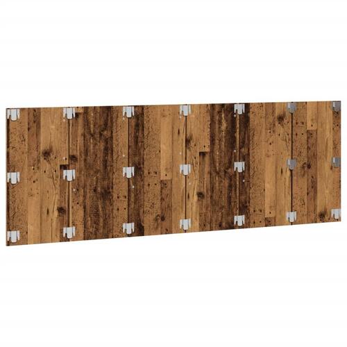 Sengegærde 240x1,5x80 cm konstrueret træ gammelt træ-look