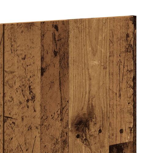 Sengegærde 240x1,5x80 cm konstrueret træ gammelt træ-look