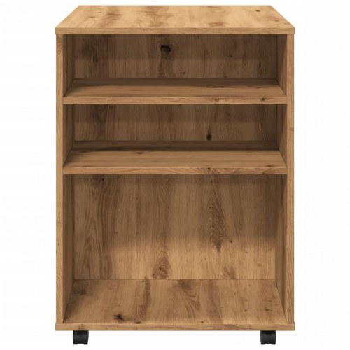Rullebord med hylder - 60 × 53 × 72 cm, konstrueret træ i kunsteg