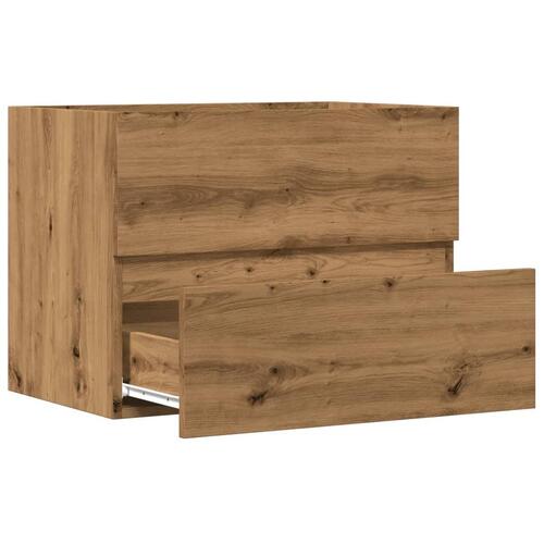 Badeværelsesskab 60x38,5x45 cm konstrueret træ kunsteg