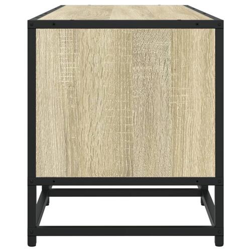 Tv-bord 100x35x41 cm konstrueret træ og metal sonoma-eg