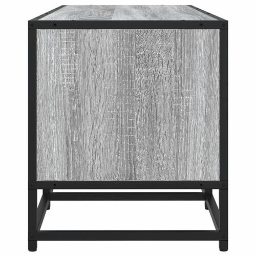 Tv-bord 100x35x41 cm konstrueret træ og metal grå sonoma-eg