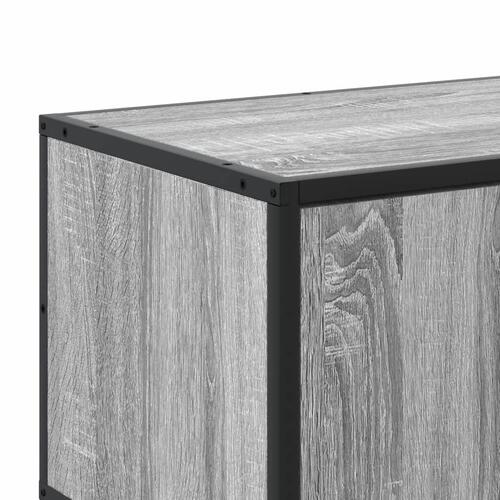 Tv-bord 100x35x41 cm konstrueret træ og metal grå sonoma-eg