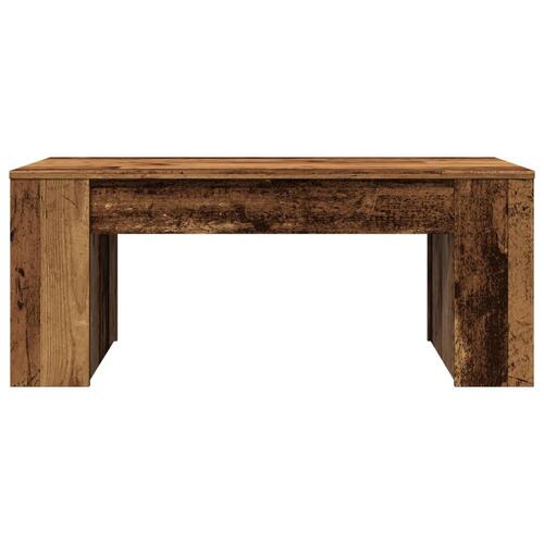 Sofabord 102x55x42 cm konstrueret træ antikt trælook