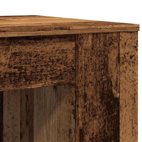 Sofabord 102x55x42 cm konstrueret træ antikt trælook