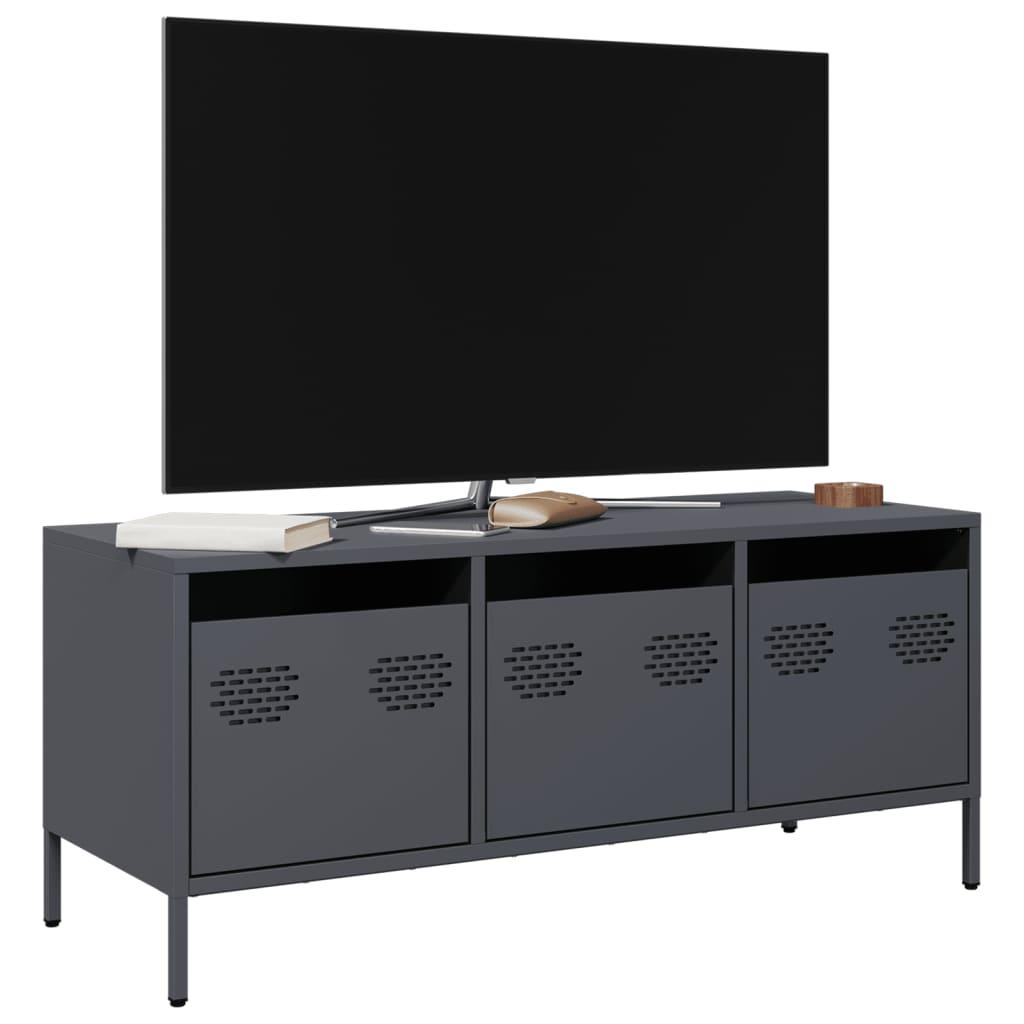 Tv-Bord 68X39X43,5 Cm Koldvalset Stål - 101.5 cm / Antracitgrå