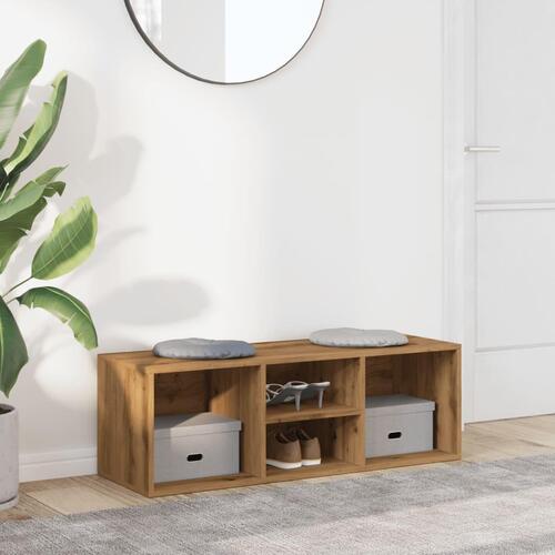 Skobænk 105x35x35 cm konstrueret træ kunsteg