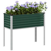 Plantekasse 100x41x90 cm stål grøn