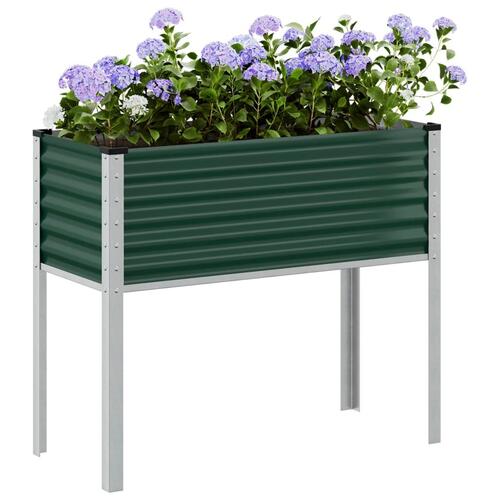 Plantekasse 100x41x90 cm stål grøn